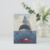 Carte Postale Requin surréaliste et bateau (Debout devant)