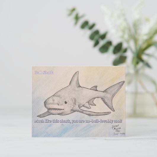 Carte Postale requin taureau (Debout devant)