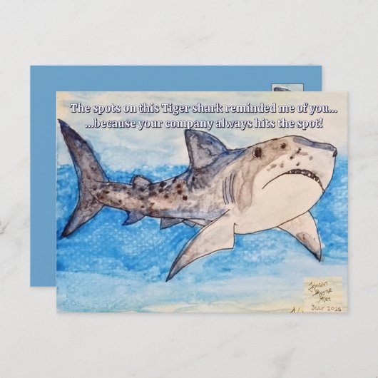 Carte Postale Requin tigre (Devant / Derrière)