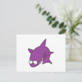 Carte Postale requin violet idiot (Debout devant)