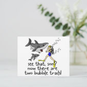 Carte Postale Requins curieux (Debout devant)