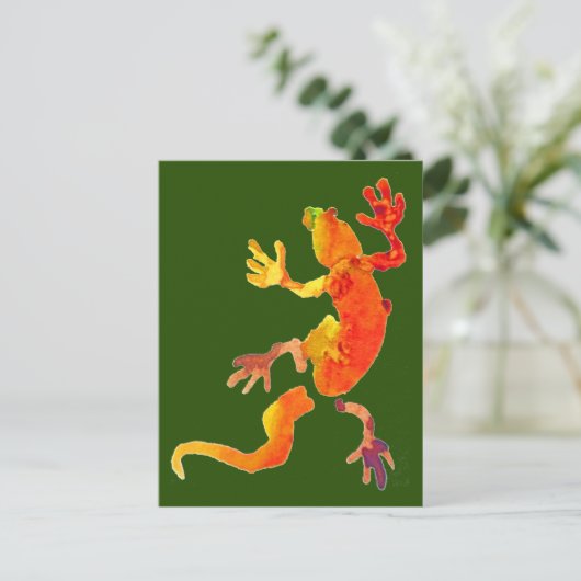 Carte Postale Réreptile de lézard éco-gecko (Debout devant)
