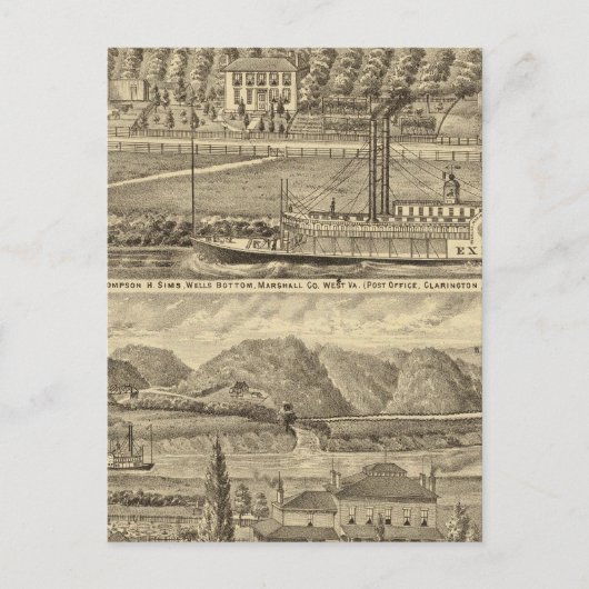 Carte Postale Res du regretté Thompson H Sims (Devant)