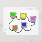 Carte Postale Réseau informatique (Devant / Derrière)