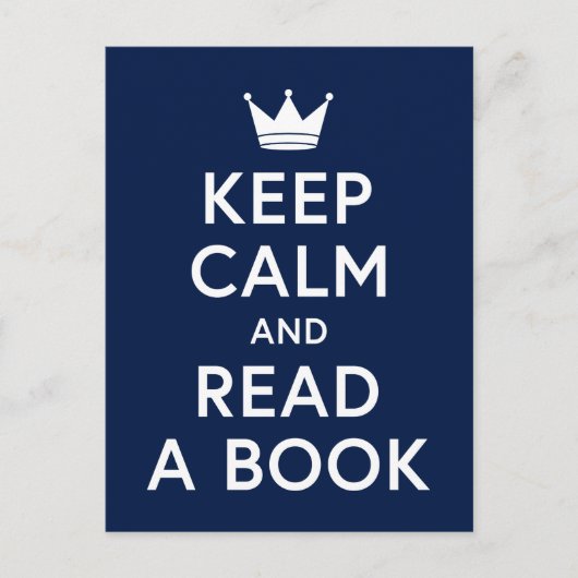 Carte Postale Réservation de couleurs modifiable Gardez le calme (Devant)