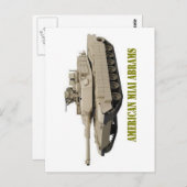 CARTE POSTALE RÉSERVE AMÉRICAINE M1A1 ABRAMS (Devant / Derrière)