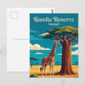 Carte Postale Réserve de faune de Bandia Sénégal (Devant / Derrière)