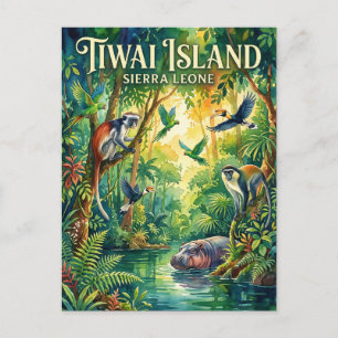 Carte Postale Réserve de faune de l'île de Tiwai Sierra Leone