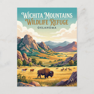 Carte Postale Réserve de faune de Wichita Mountains Oklahoma