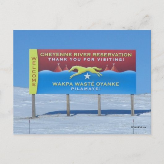 Carte Postale Réserve de la rivière Cheyenne (Devant)