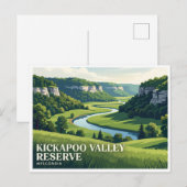 Carte Postale Réserve de la vallée de Kickapoo La Farge (Devant / Derrière)