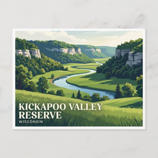 Carte Postale Réserve de la vallée de Kickapoo La Farge (Devant)