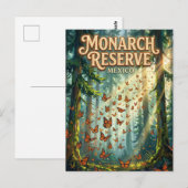 Carte Postale Réserve de papillons monarques Mexique (Devant / Derrière)