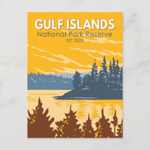 Carte Postale Réserve de parc national des Îles-Gulf Canada Vint