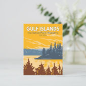 Carte Postale Réserve de parc national des îles Gulf Canada Vint (Debout devant)