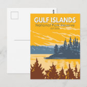 Carte Postale Réserve de parc national des îles Gulf Canada Vint (Devant / Derrière)
