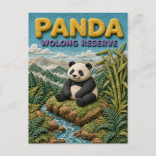 Carte Postale Réserve de Wolong de Panda KlayKoo Moderne