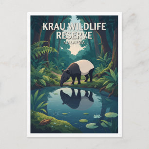 Carte Postale Réserve faunique de Krau, souvenir de voyage en Ma