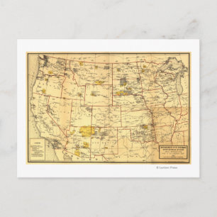 Carte Postale Réserve indienne à l'ouest du Mississippi