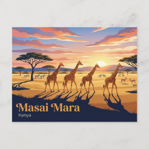 Carte Postale Réserve nationale du Masai Mara Kenya