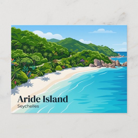 Carte Postale Réserve naturelle de l'île Aride Seychelles (Devant)