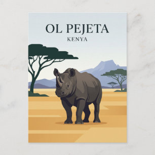 Carte Postale Réserve Ol Pejeta Kenya