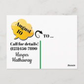 CARTE POSTALE RÉSERVER LA DATE (Dos)