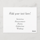 Carte Postale Réservez la date (Dos)