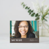 Carte Postale Réservez la date | Faire-part d'obtention d'une li (Debout devant)