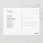 Carte Postale Réservez la date | Faire-part d'obtention d'une li (Dos)