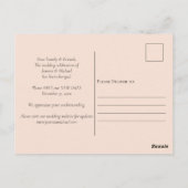 Carte Postale Réservez le Faire-part Date Mariage Date (Dos)