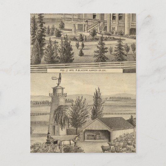 Carte Postale Résidence Blacow, ferme (Devant)