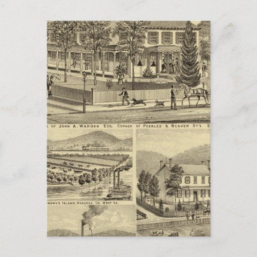 Carte Postale Résidence de John A Warden Sewickley (Devant)