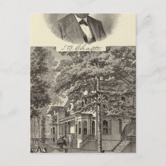 Carte Postale Résidence du Dr TG Chattle, Long Branch (Devant)