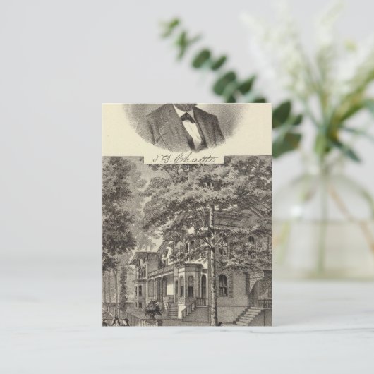 Carte Postale Résidence du Dr TG Chattle, Long Branch (Debout devant)