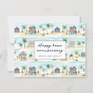 Carte Postale Résidence plage heureuse anniversaire immobilier