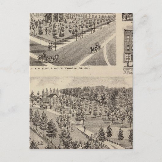 Carte Postale Résidences, Agritourisme, Minnesota (Devant)