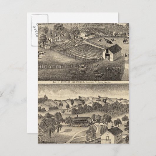 Carte Postale Résidences de Charles Alexander (Devant / Derrière)