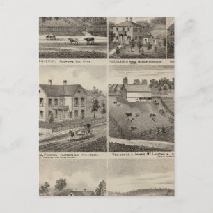 Carte Postale Résidences en Amherst et Fillmore, Minnesota