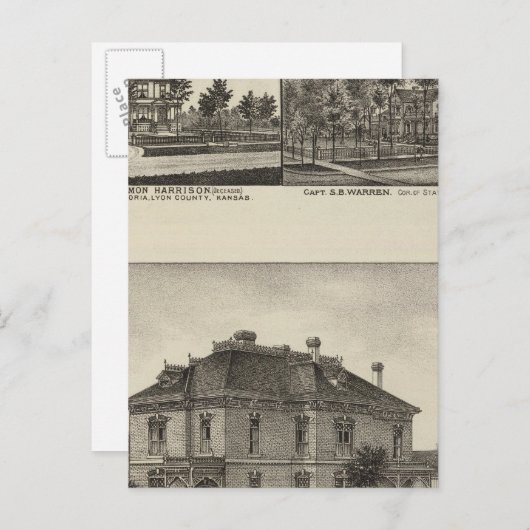 Carte Postale Résidences en Kansas (Devant / Derrière)