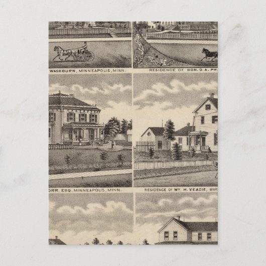 Carte Postale Résidences en Minnesota (Devant)