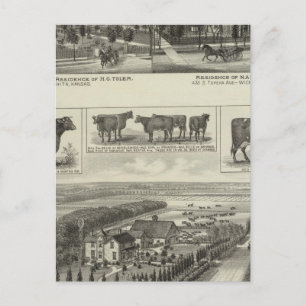 Carte Postale Résidences et ferme Stock, Wichita, Kansas