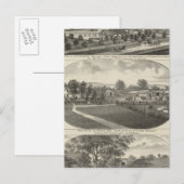Carte Postale Résidences et fermes, comté de Pottawatomie, Kansa (Devant / Derrière)