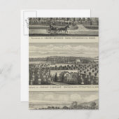 Carte Postale Résidences et fermes, Onaga, Kansas (Devant / Derrière)