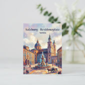 Carte Postale Residenzplatz Autriche (Debout devant)