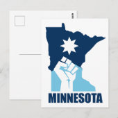 Carte Postale Resist Minnesota Raised Fist (Devant / Derrière)