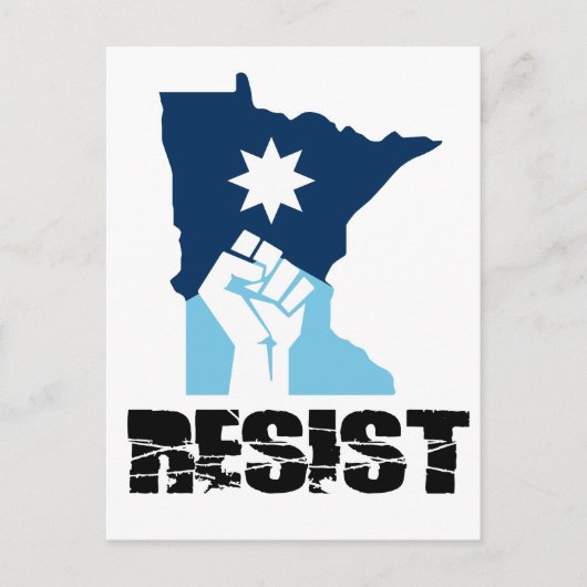 Carte Postale Resist Minnesota Raised Fist (Devant)