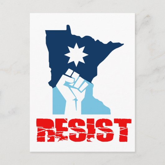Carte Postale Resist Minnesota Raised Fist (Devant)