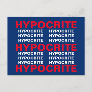 Carte Postale Résistance à l'hypopocrite rouge blanc
