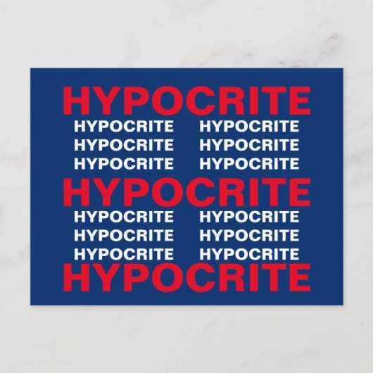 Carte Postale Résistance à l'hypopocrite rouge blanc (Devant)